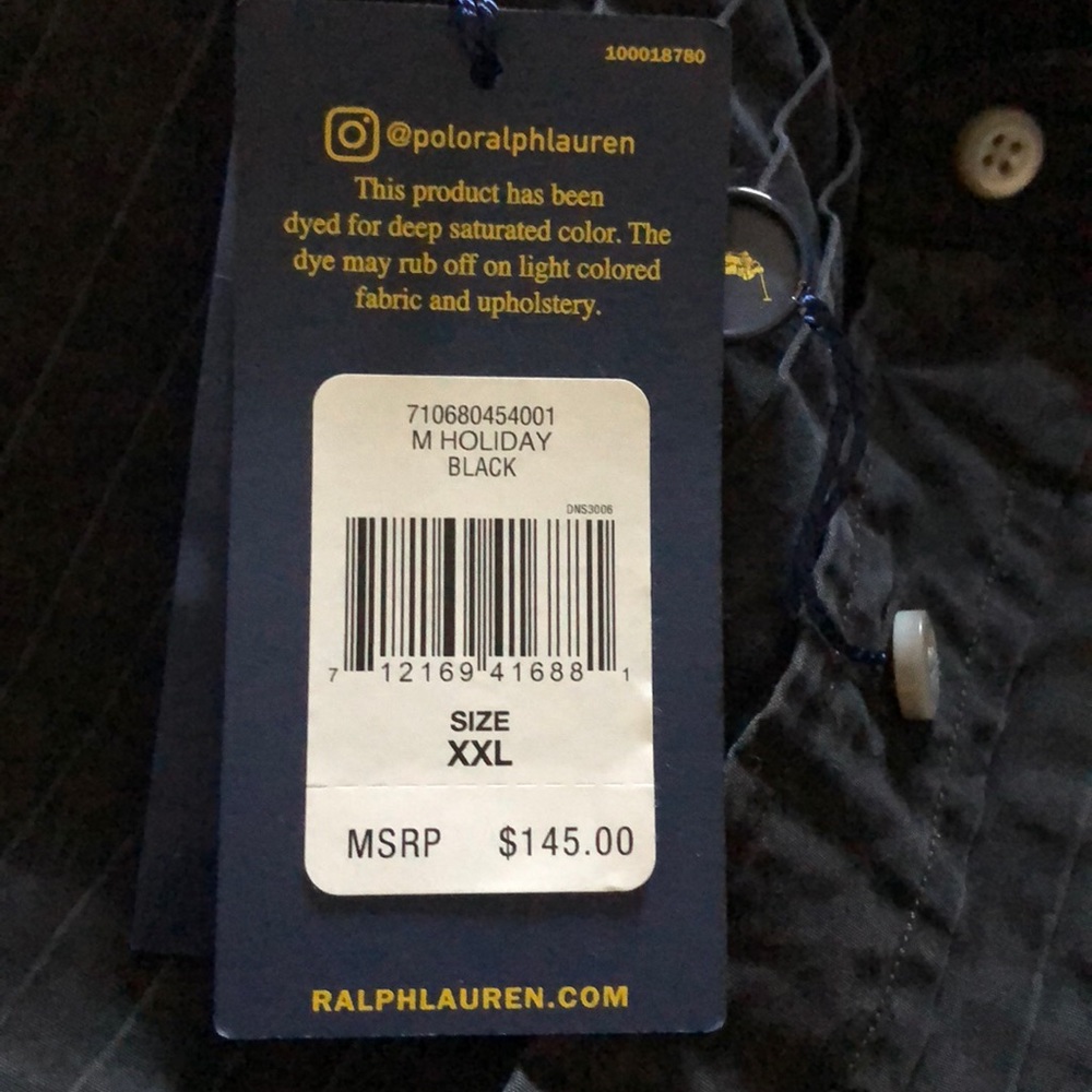 Men’s long sleeve RL Polo buttoned down shirt